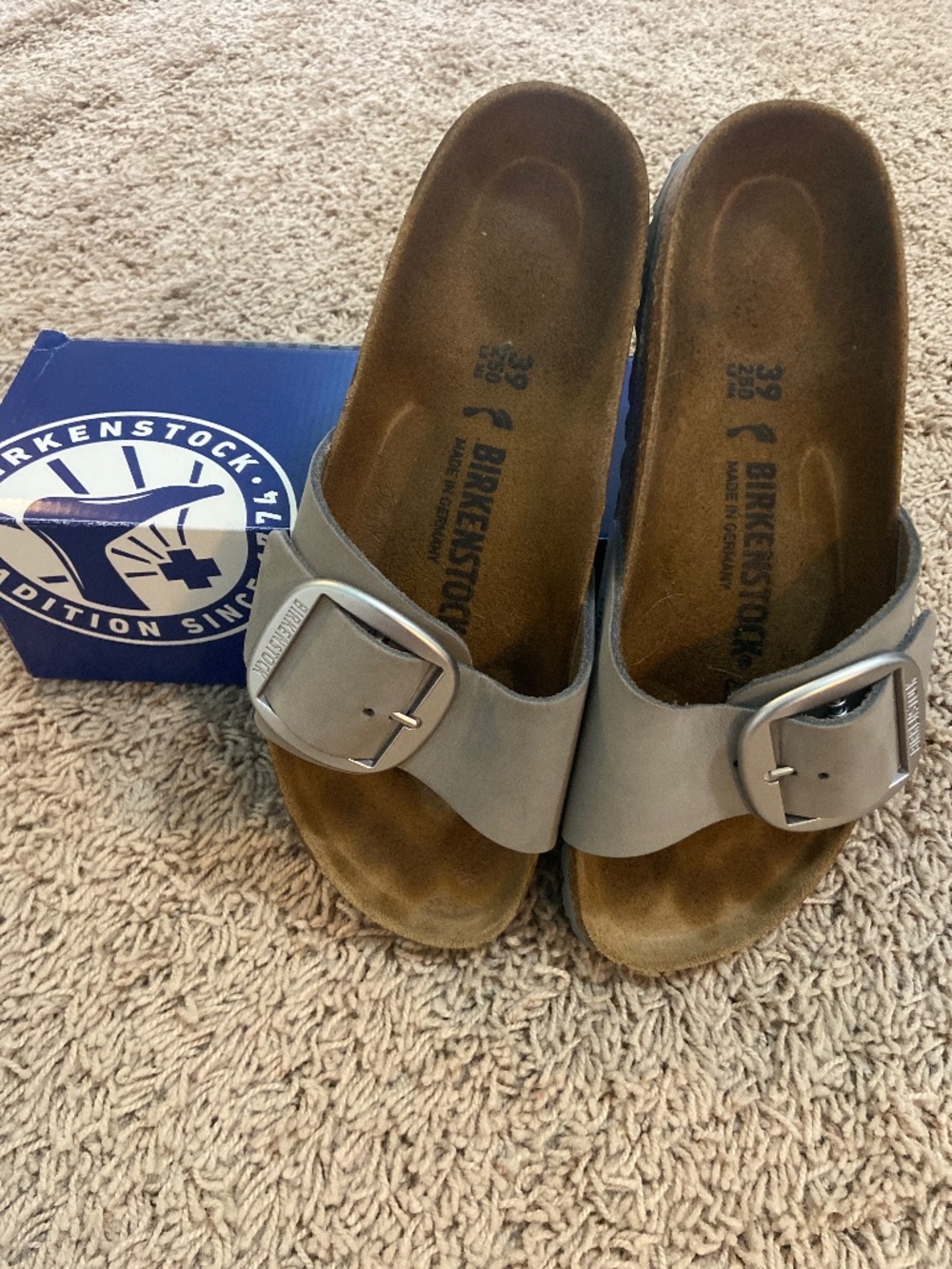 Birkenstock Madrid big buckle 39 gray